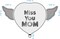 Miss You Mom Heavenly Balloons heart shaped with angel wings (Red)
